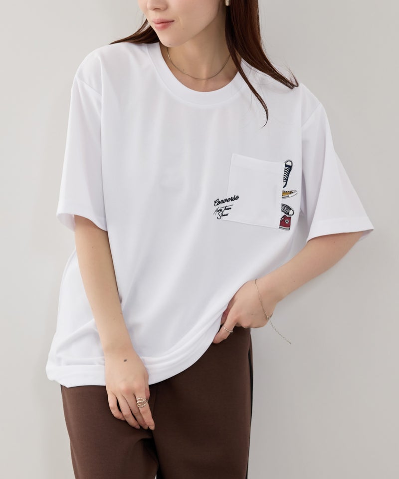 CONVERSE  ポケット刺繍Tシャツ メンズ メール便 対応商品商品画像-2