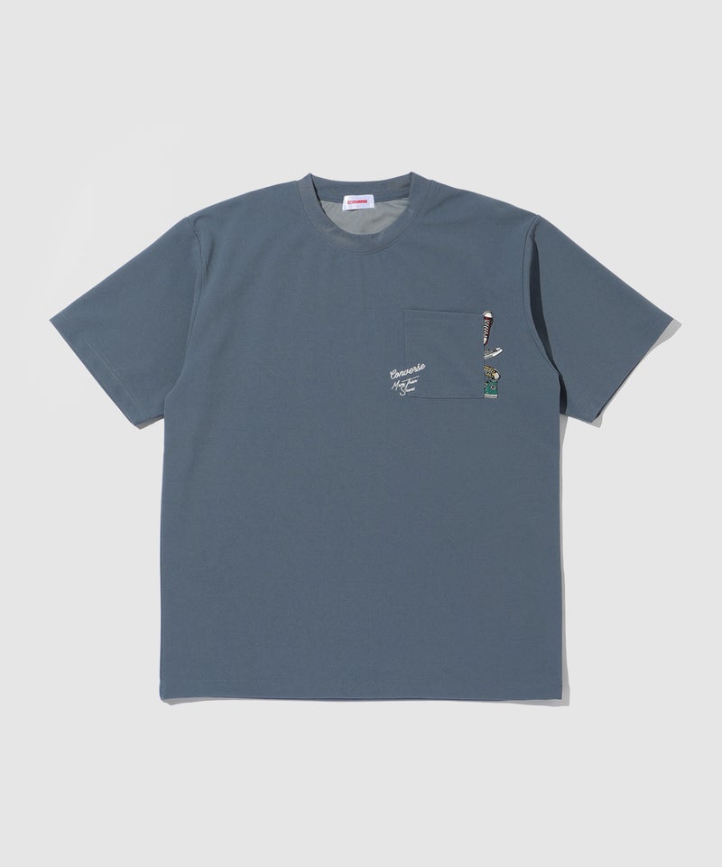CONVERSE  ポケット刺繍Tシャツ メンズ メール便 対応商品商品画像-3