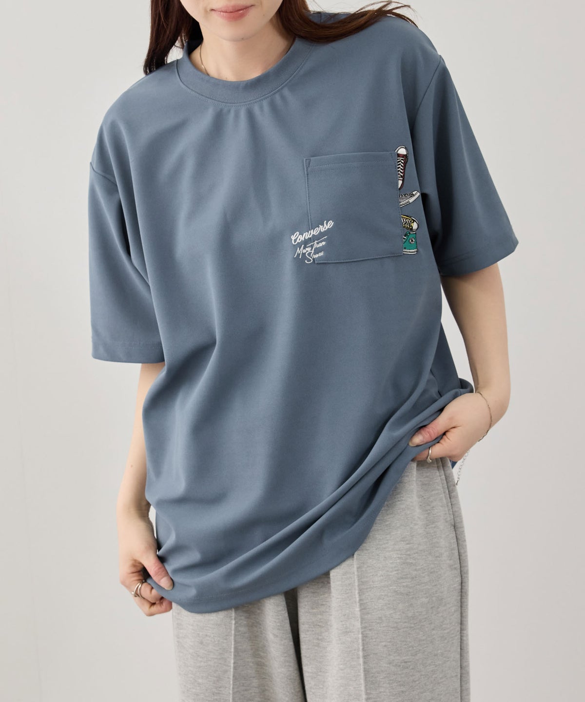 CONVERSE ポケット刺繍Tシャツ メンズ メール便 対応商品