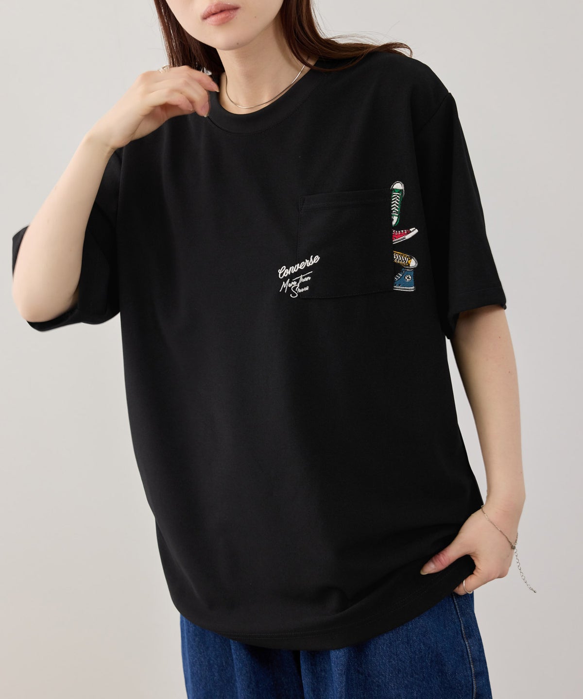 CONVERSE ポケット刺繍Tシャツ メンズ メール便 対応商品