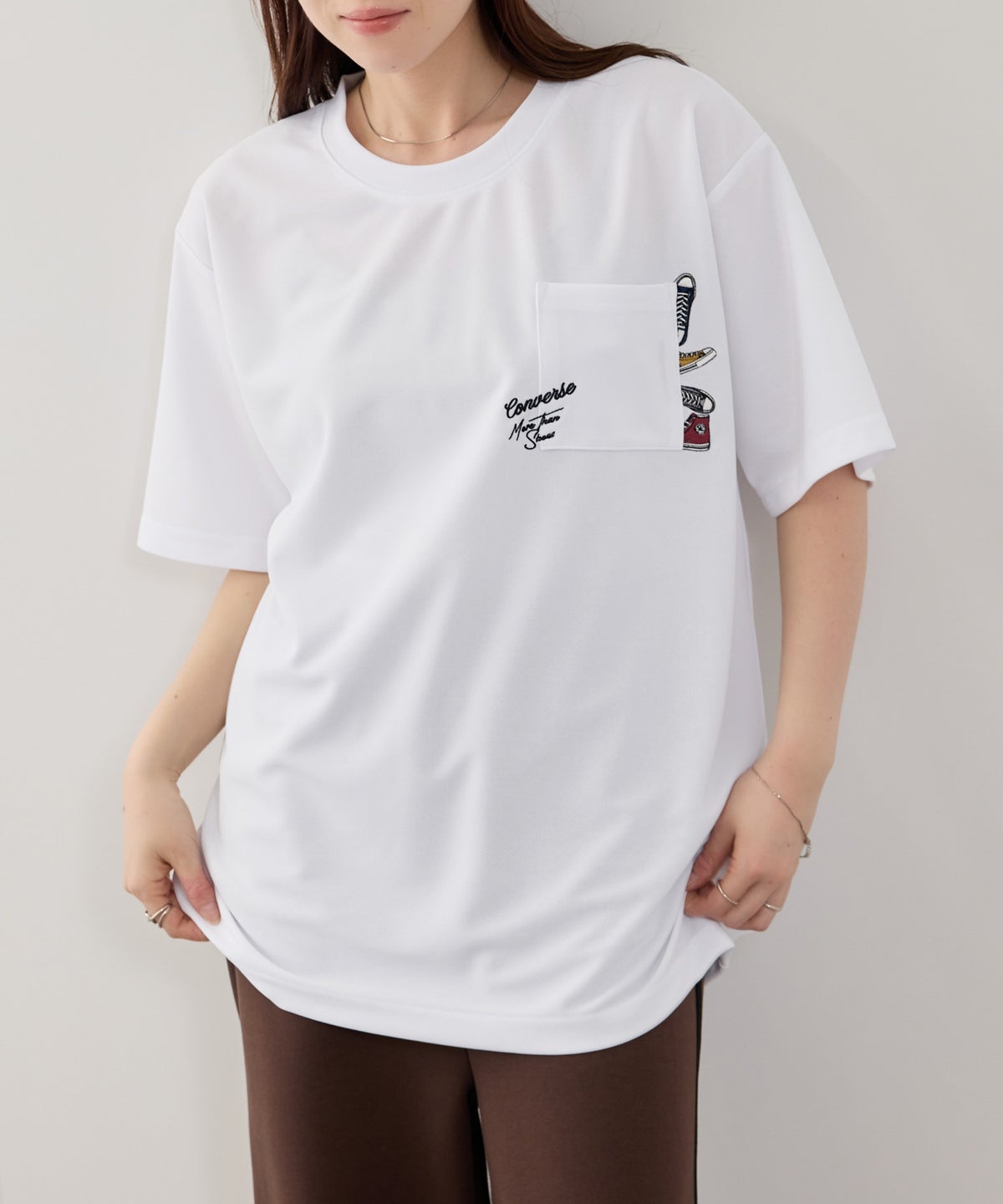 CONVERSE ポケット刺繍Tシャツ メンズ メール便 対応商品