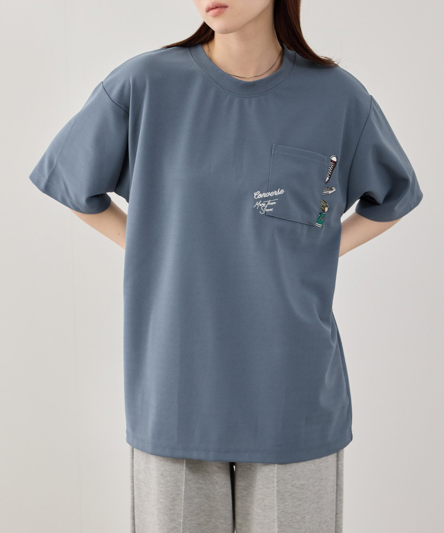 CONVERSE ポケット刺繍Tシャツ メンズ