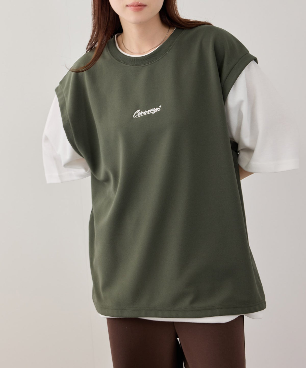 CONVERSE フェイクベストTシャツ メンズ メール便 対応商品