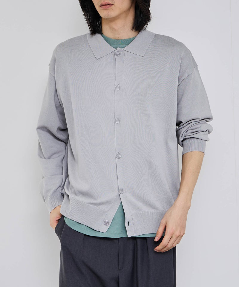 URBAN COLLECTION  ポリニット ポロカーディガン メンズ商品画像-9