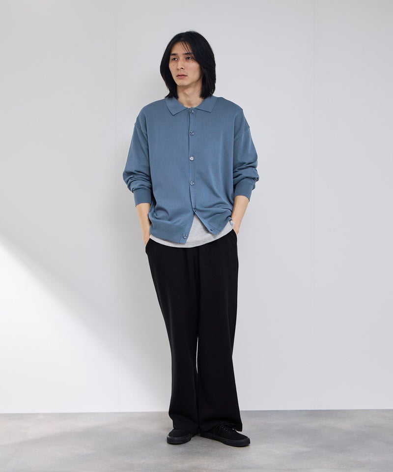 URBAN COLLECTION ポリニット ポロカーディガン メンズ商品画像-15