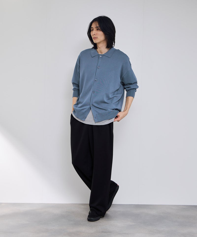 URBAN COLLECTION ポリニット ポロカーディガン メンズ商品画像-16