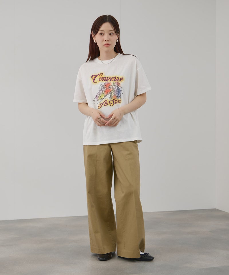CONVERSE ぼかしプリントTシャツ レディース メール便 対応商品商品画像-6