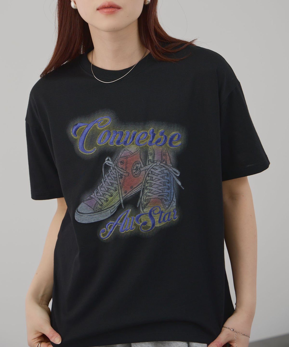 CONVERSE ぼかしプリントTシャツ レディース メール便 対応商品