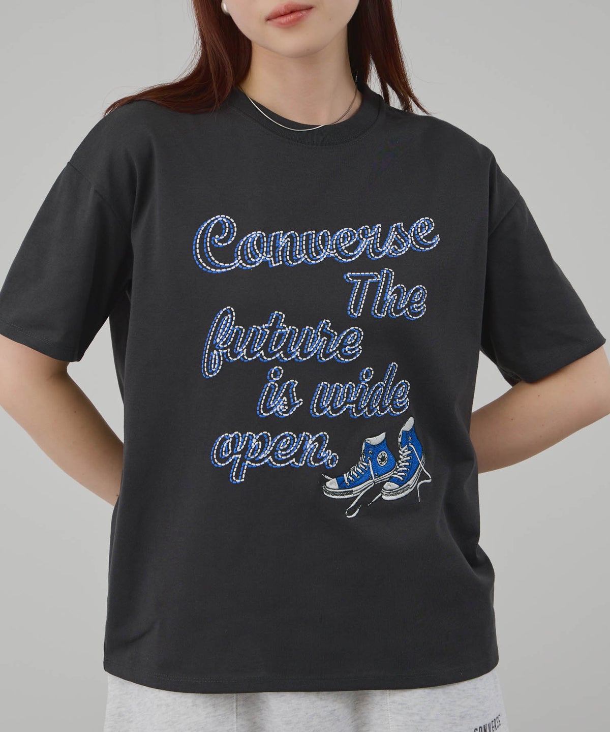 CONVERSE 刺繍プリントTシャツ レディース メール便 対応商品