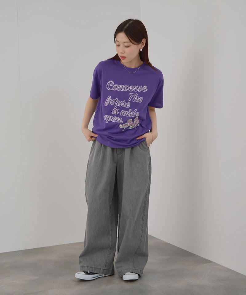 CONVERSE  刺繍プリントTシャツ レディース メール便 対応商品商品画像-10