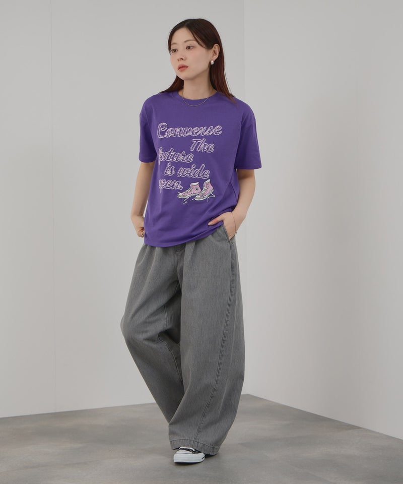 CONVERSE  刺繍プリントTシャツ レディース メール便 対応商品商品画像-11