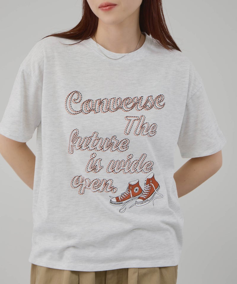 CONVERSE  刺繍プリントTシャツ レディース メール便 対応商品商品画像-13