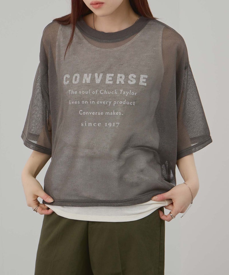 CONVERSE  透かし無地Tシャツアンサンブル レディース商品画像-1