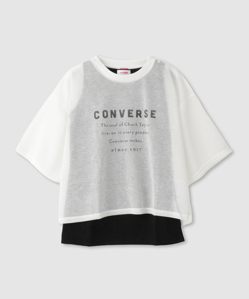 CONVERSE 透かし無地Tシャツアンサンブル レディース商品画像-2