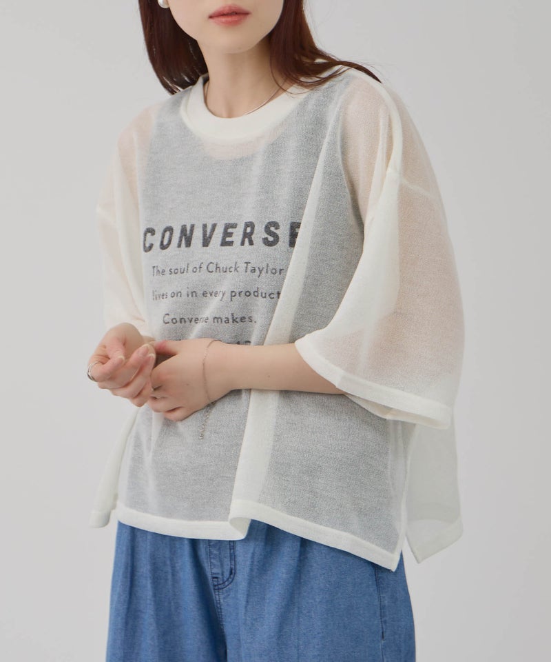 CONVERSE 透かし無地Tシャツアンサンブル レディース商品画像-2