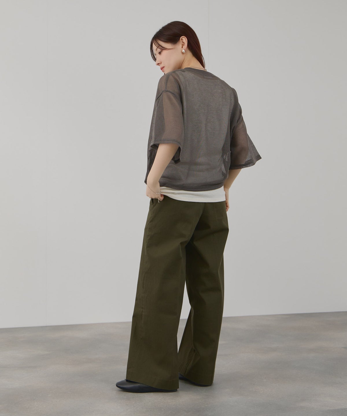 CONVERSE 透かし無地Tシャツアンサンブル レディース