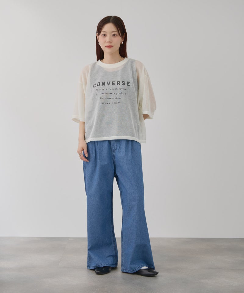 CONVERSE  透かし無地Tシャツアンサンブル レディース商品画像-9