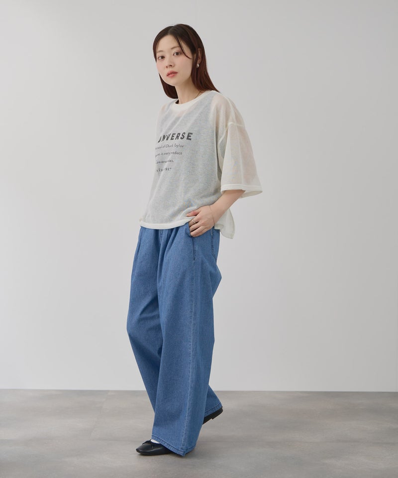 CONVERSE 透かし無地Tシャツアンサンブル レディース商品画像-10