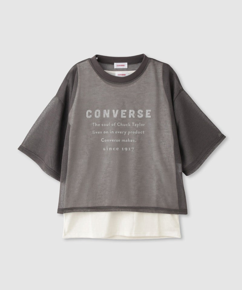 CONVERSE  透かし無地Tシャツアンサンブル レディース商品画像-11