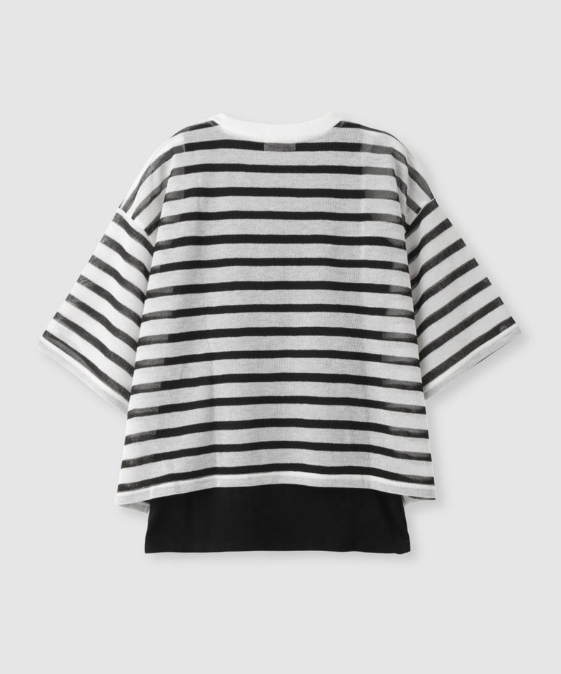 CONVERSE  透かしボーダーTシャツアンサンブル レディース商品画像-3