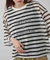 CONVERSE  透かしボーダーTシャツアンサンブル レディース商品サムネイル-4