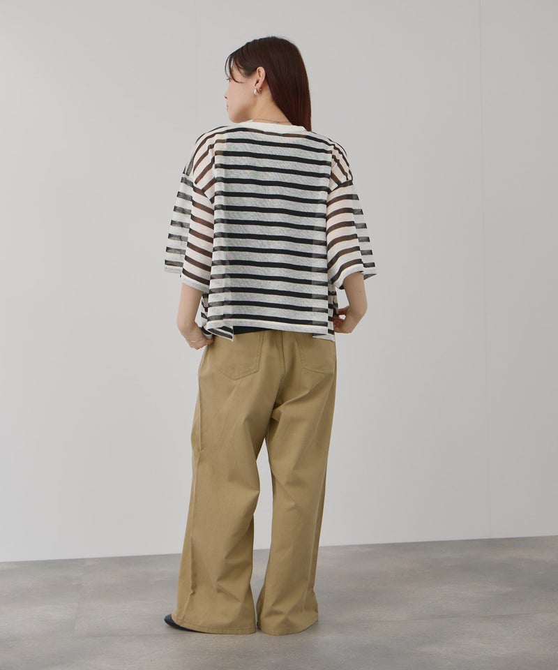 CONVERSE  透かしボーダーTシャツアンサンブル レディース商品画像-6