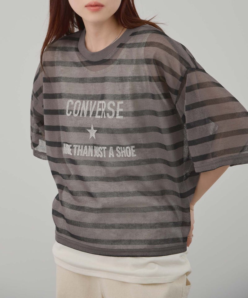 CONVERSE 透かしボーダーTシャツアンサンブル レディース商品画像-8