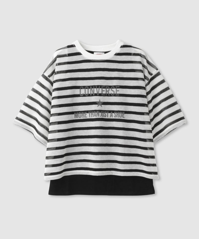 CONVERSE 透かしボーダーTシャツアンサンブル レディース商品画像-11