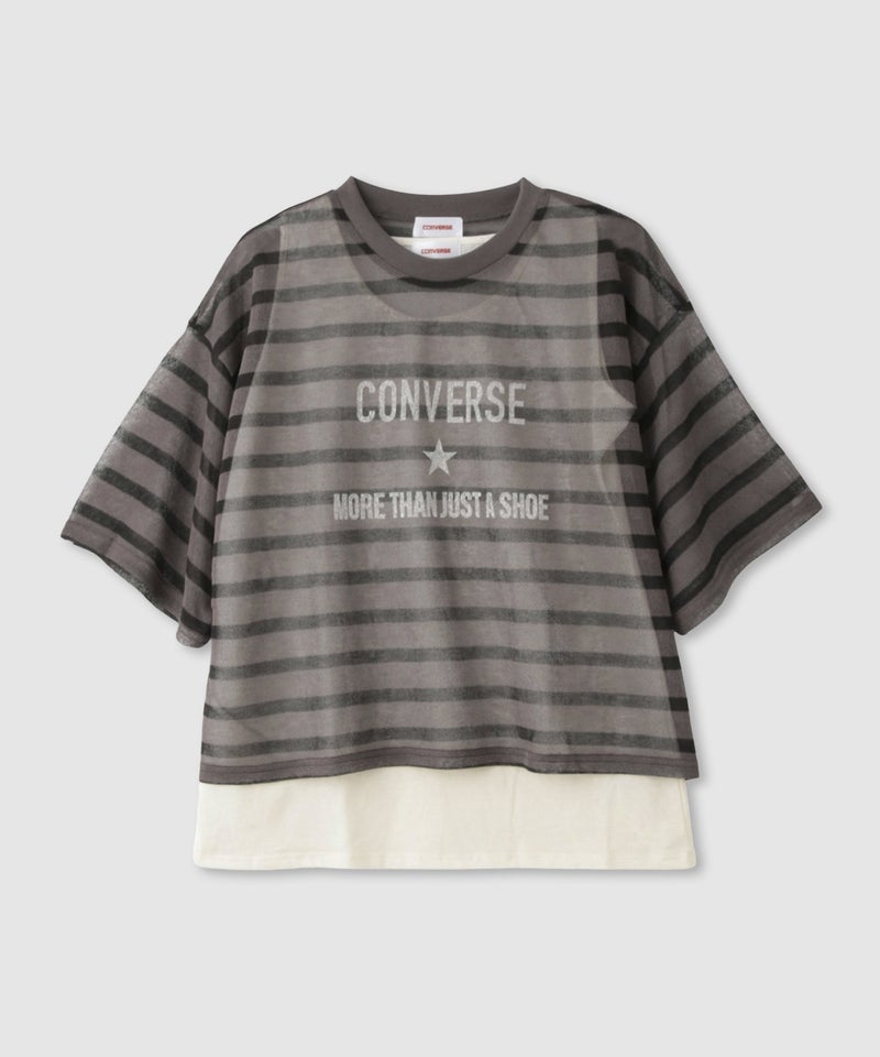 CONVERSE 透かしボーダーTシャツアンサンブル レディース商品画像-12