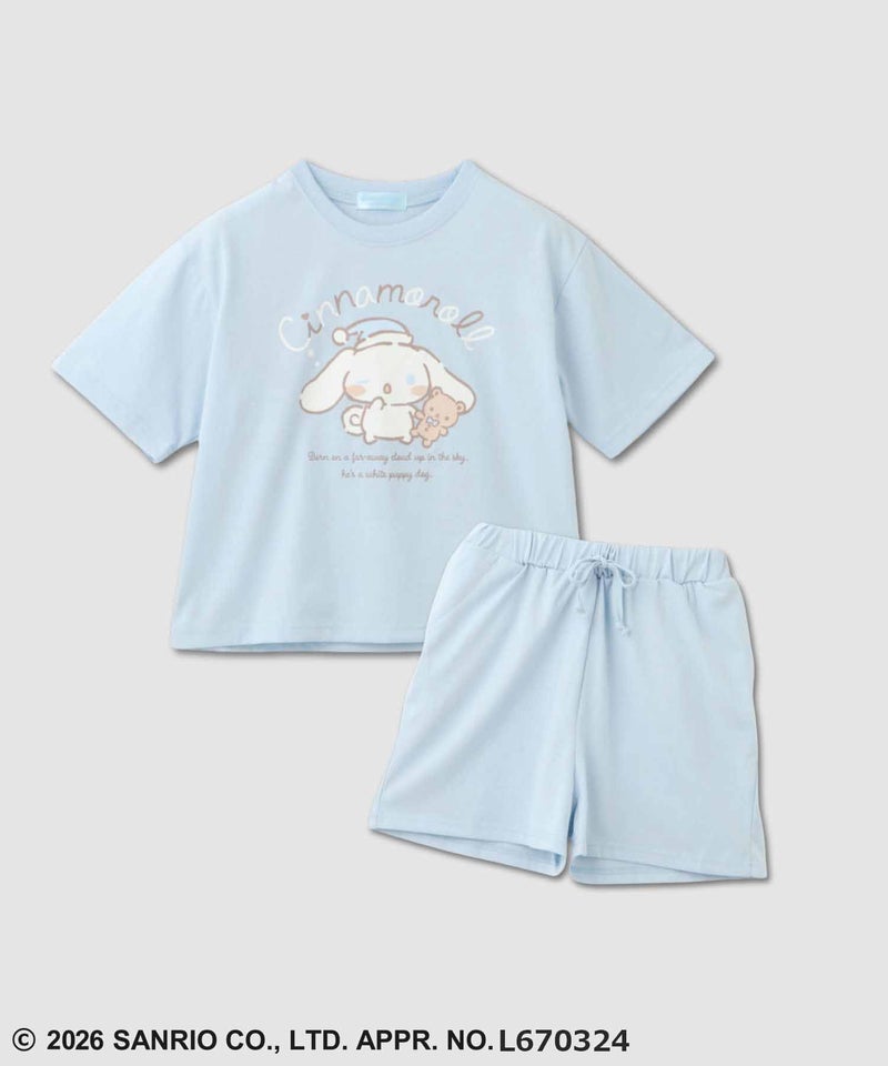 サンリオキャラクターズ シナモロール 半袖ルームウェア セットアップ キッズ商品画像-1