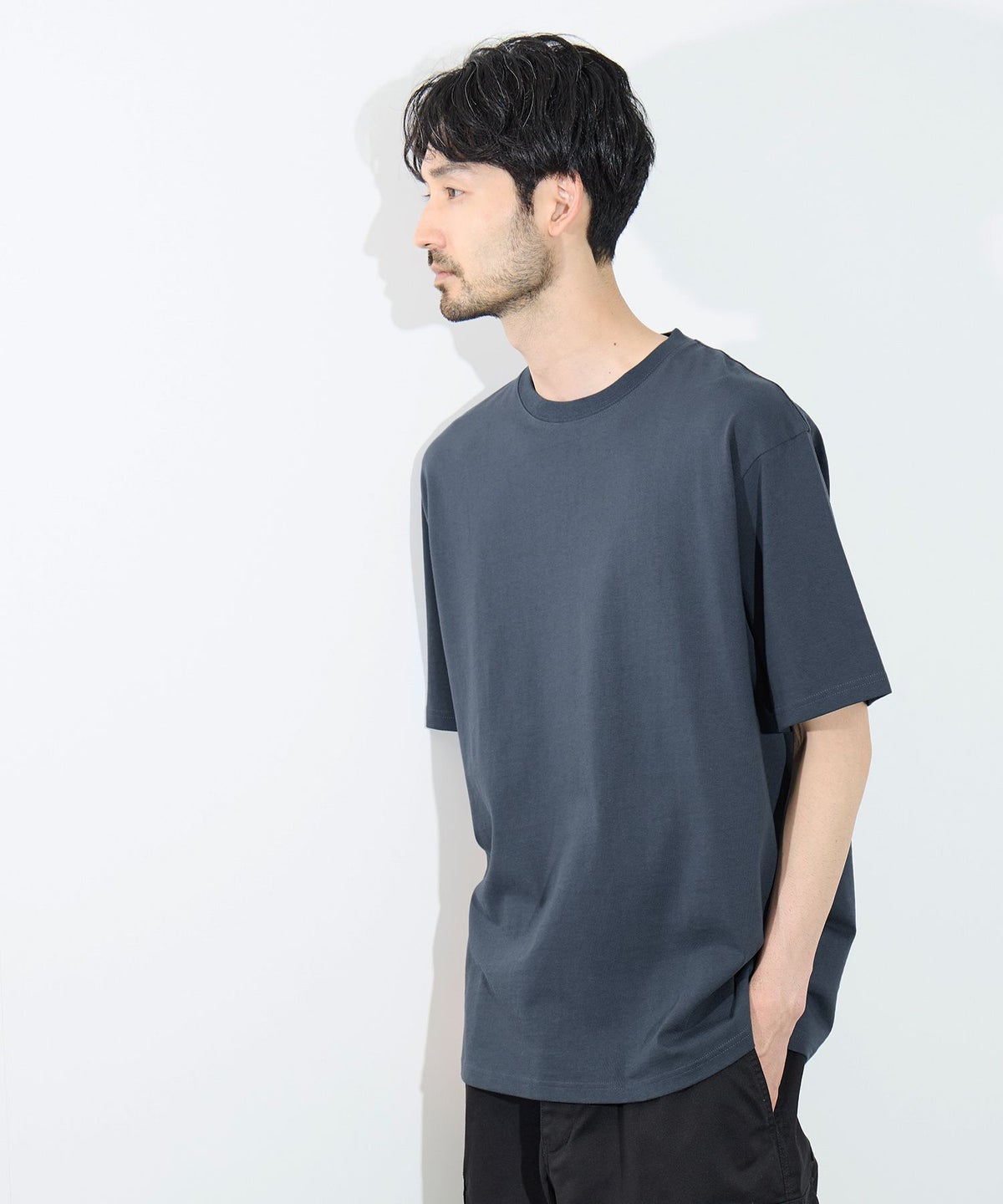 NAVY BCIコットン リラックスフィット 無地半袖Tシャツ メンズ メール便 対応商品