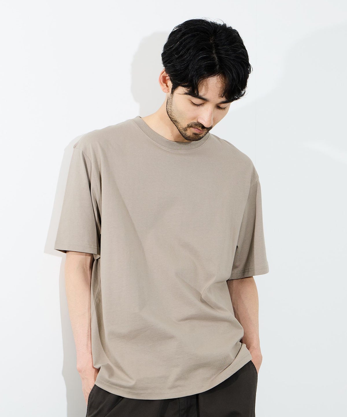 NAVY BCIコットン リラックスフィット 無地半袖Tシャツ メンズ メール便 対応商品