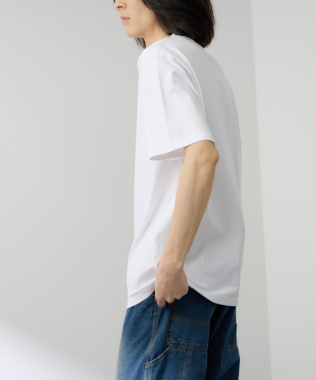 NAVY BCIコットン リラックスフィット 無地半袖Tシャツ メンズ メール便 対応商品