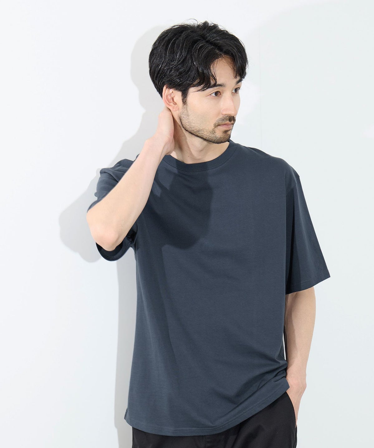 NAVY BCIコットン リラックスフィット 無地半袖Tシャツ メンズ メール便 対応商品