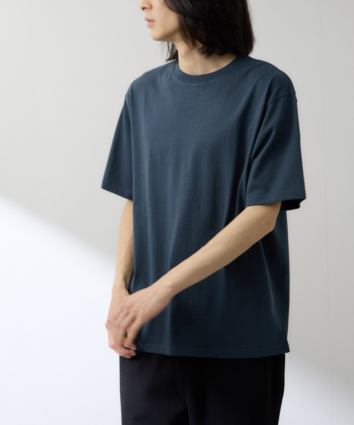 NAVY BCIコットン リラックスフィット 無地半袖Tシャツ メンズ メール便 対応商品