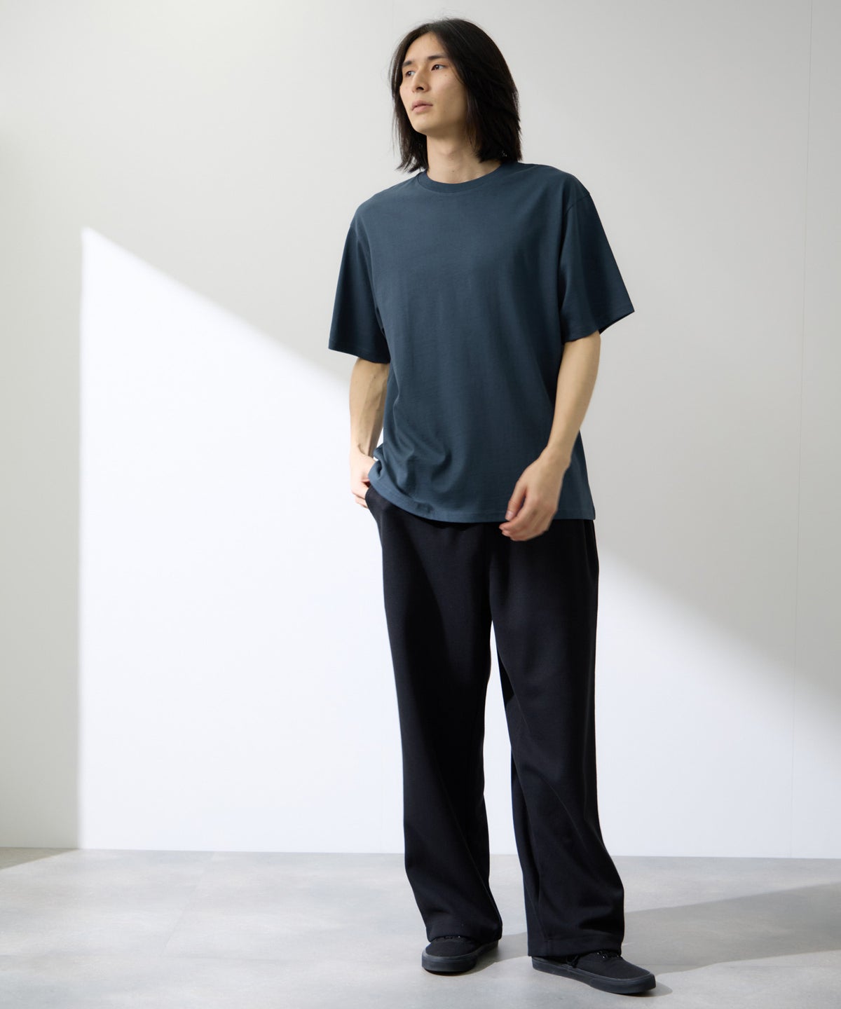 NAVY BCIコットン リラックスフィット 無地半袖Tシャツ メンズ メール便 対応商品