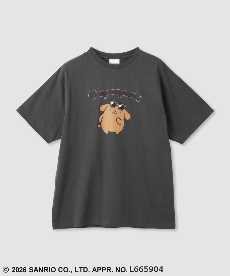 サンリオキャラクターズ 日焼けキャラクタープリント ラインストーンビッグTシャツ レディース メール便 対応商品商品画像-5