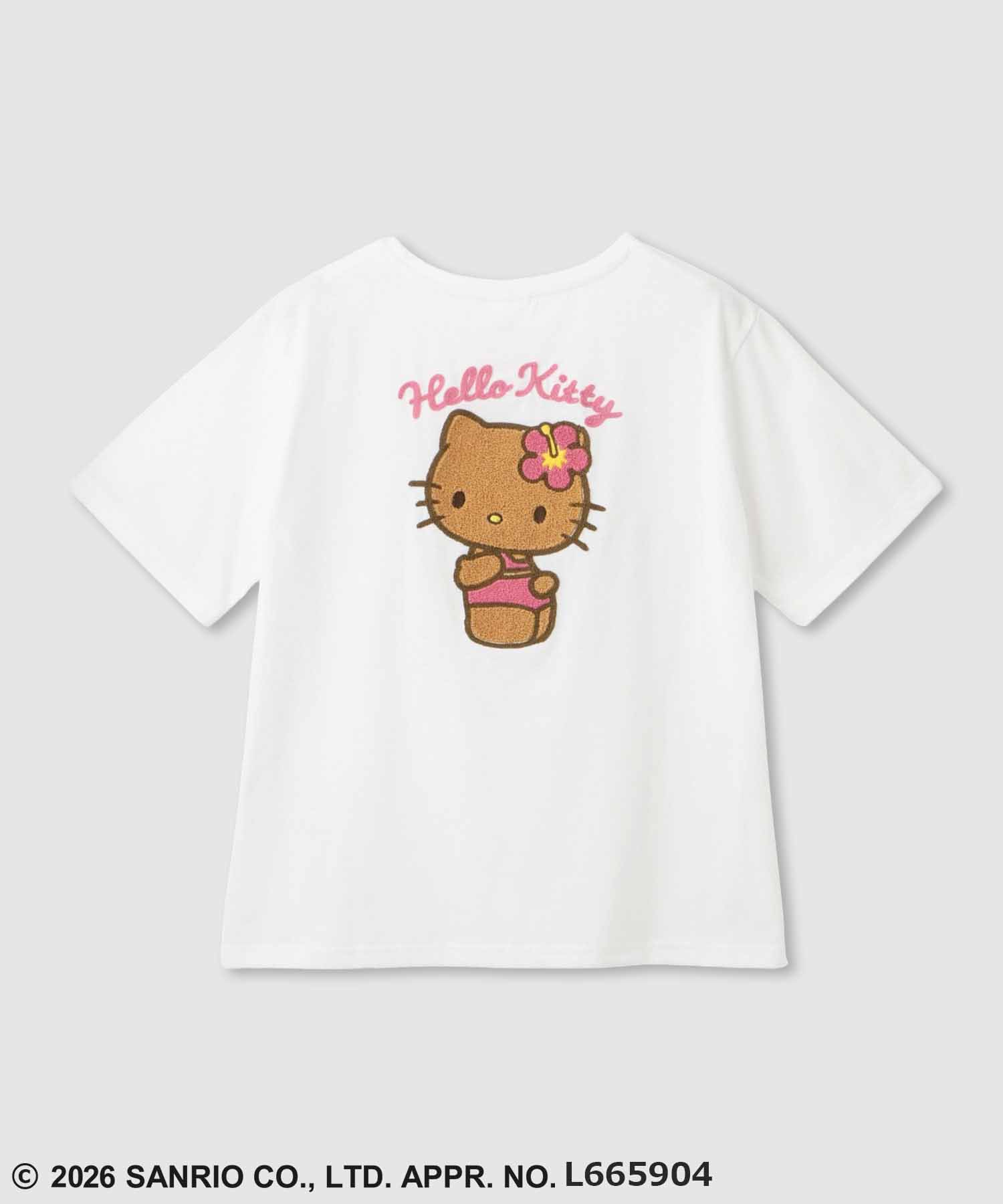 サンリオキャラクターズ 日焼けキャラクターサガラ刺繍 Tシャツ レディース