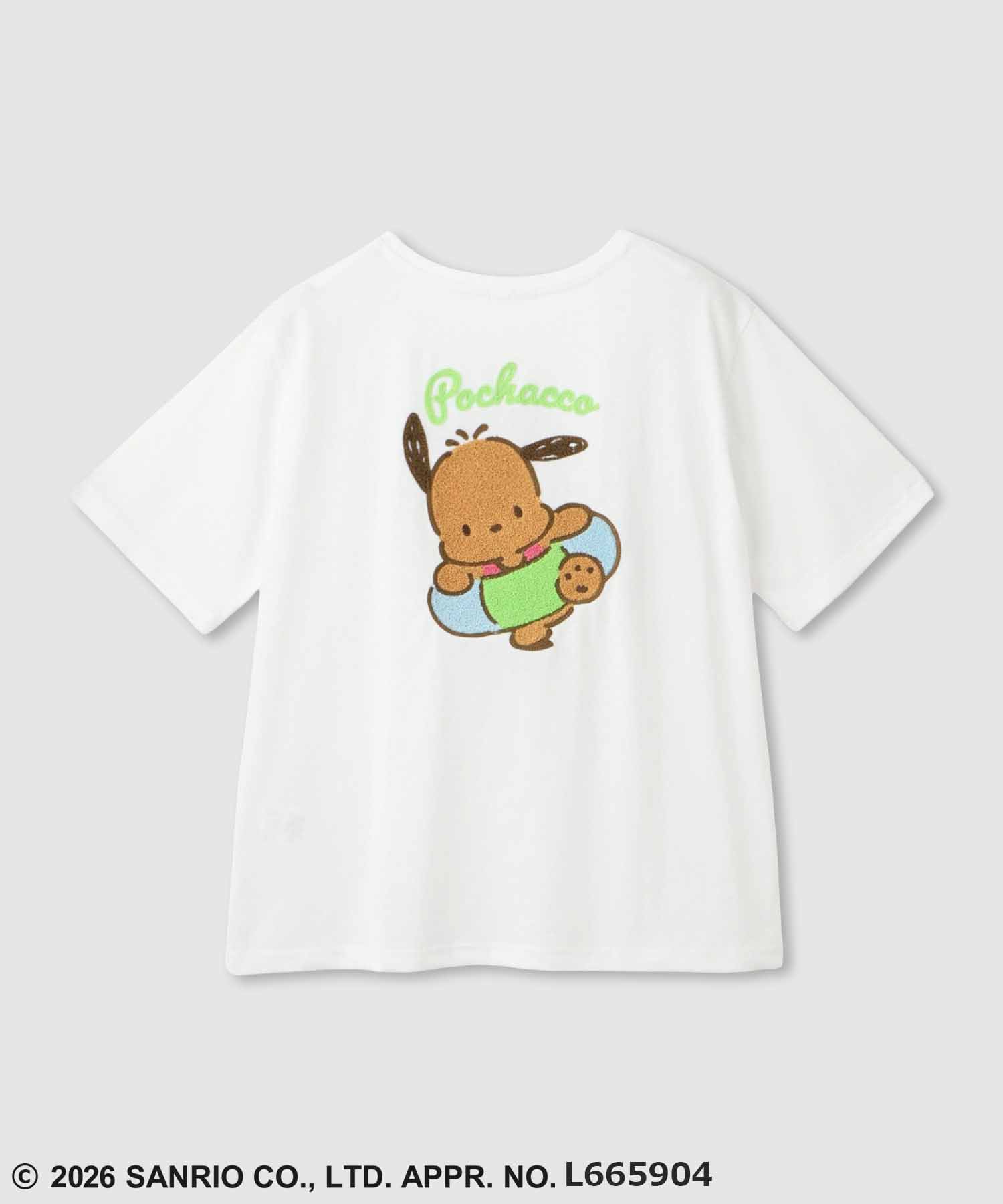 サンリオキャラクターズ 日焼けキャラクターサガラ刺繍 Tシャツ レディース