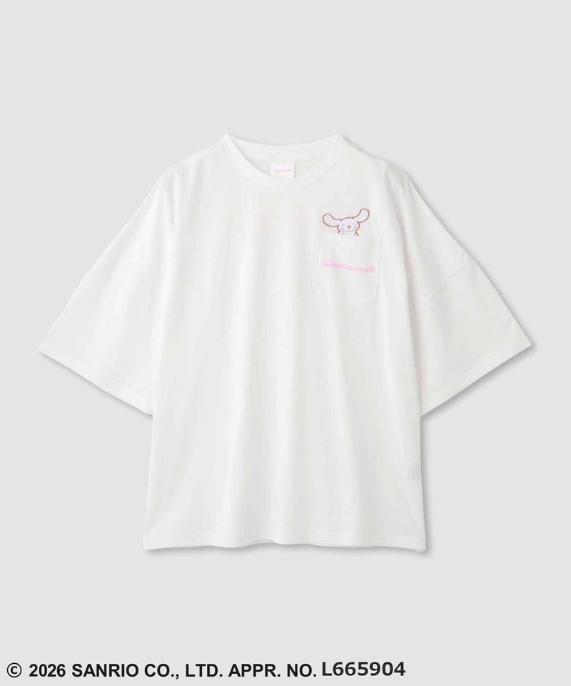 サンリオキャラクターズ ポケット刺繍キャラクターTシャツ レディース メール便 対応商品商品画像-2