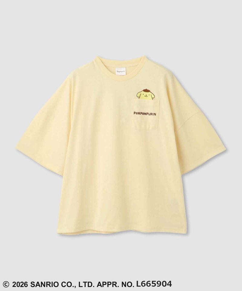サンリオキャラクターズ ポケット刺繍キャラクターTシャツ レディース メール便 対応商品商品画像-4