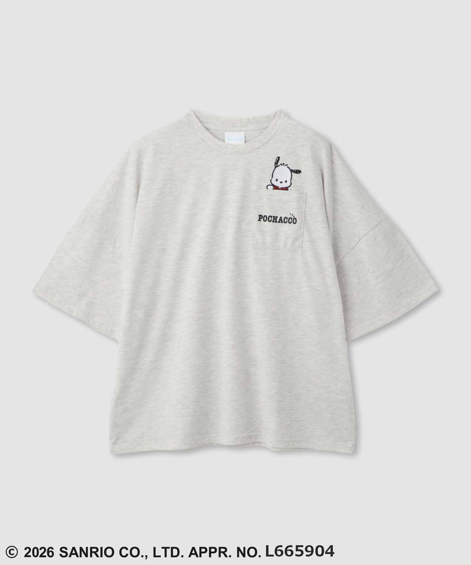 サンリオキャラクターズ ポケット刺繍キャラクターTシャツ レディース