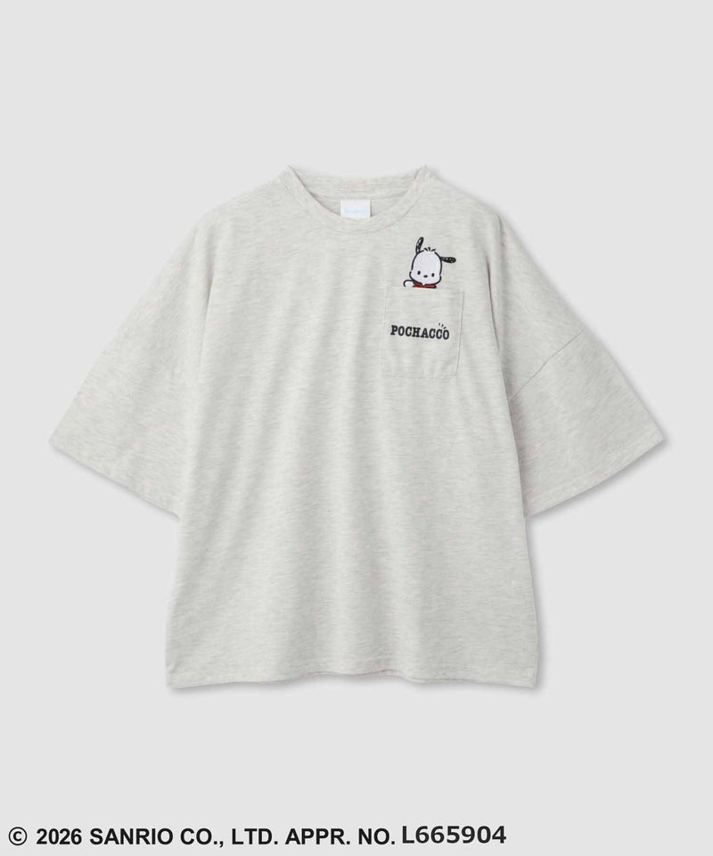 サンリオキャラクターズ ポケット刺繍キャラクターTシャツ レディース メール便 対応商品商品画像-6