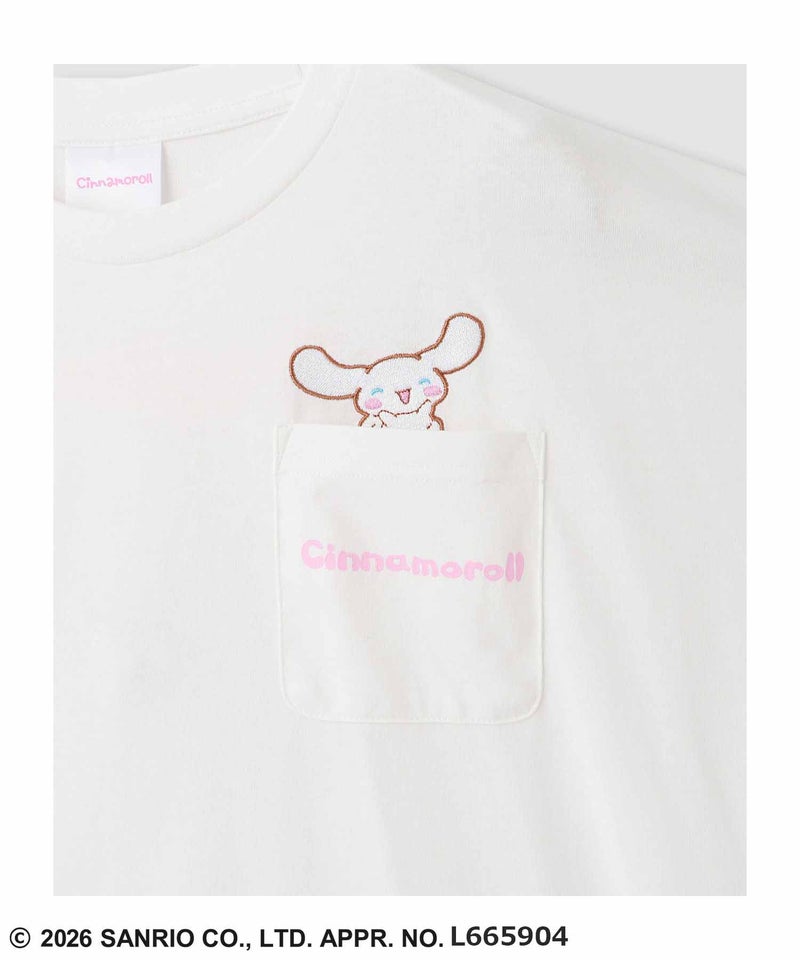 サンリオキャラクターズ ポケット刺繍キャラクターTシャツ レディース メール便 対応商品商品画像-9