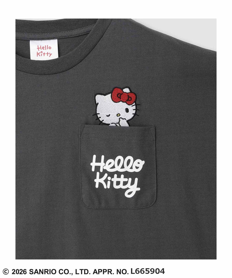 サンリオキャラクターズ ポケット刺繍キャラクターTシャツ レディース メール便 対応商品商品画像-10