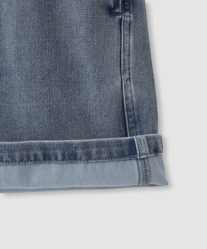 NAVY  SARARI ニットデニム ケミカルウォッシュ イージーショートパンツ キッズ商品画像-7