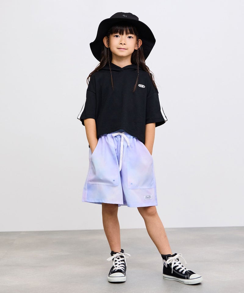 NAVY SARARI タイダイ柄 ベイカーポケット キュロットパンツ キッズ商品画像-3
