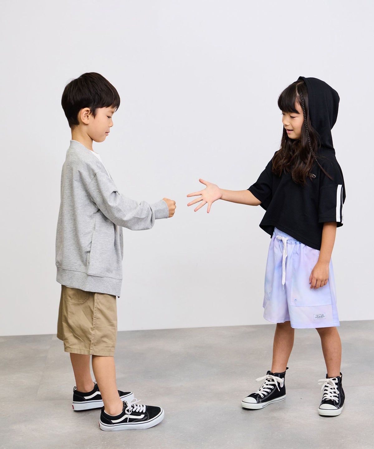 NAVY SARARI タイダイ柄 ベイカーポケット キュロットパンツ キッズ