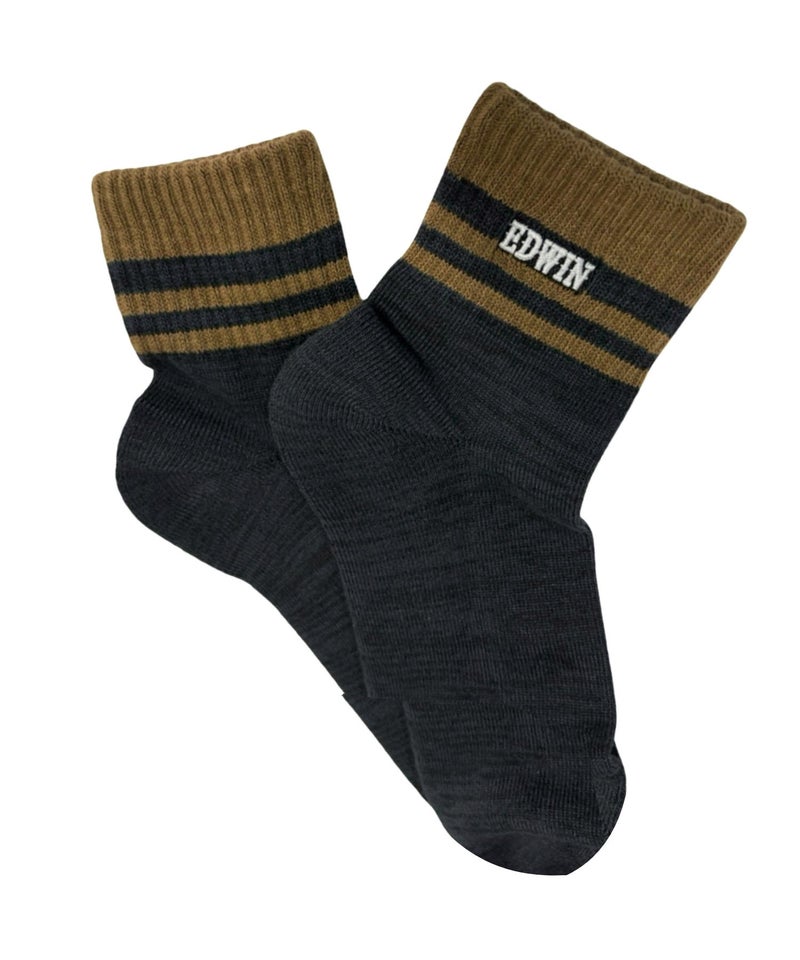 EDWIN  BODY FIRE クォーターソックス ロゴ 3足組 メンズ商品画像-3