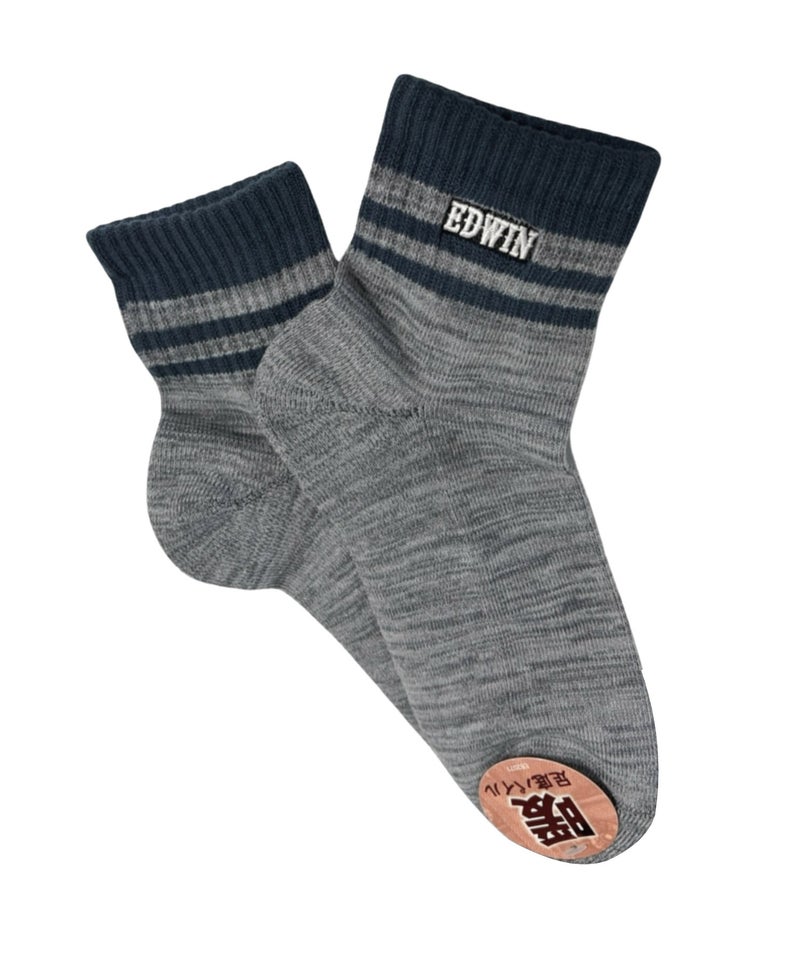 EDWIN BODY FIRE クォーターソックス ロゴ 3足組 メンズ商品画像-4